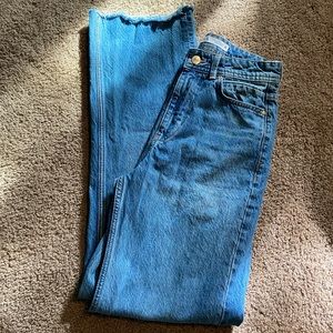 Zara full length straight leg jeans